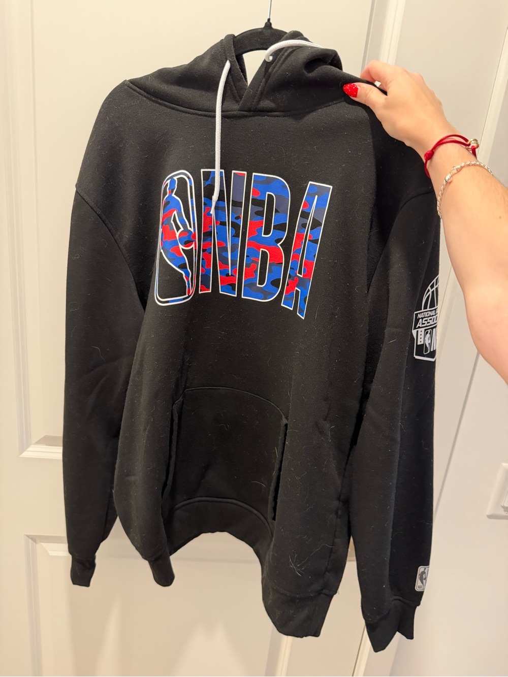 NBA Black Crewneck Sweatshirt with Blue & Red Logo